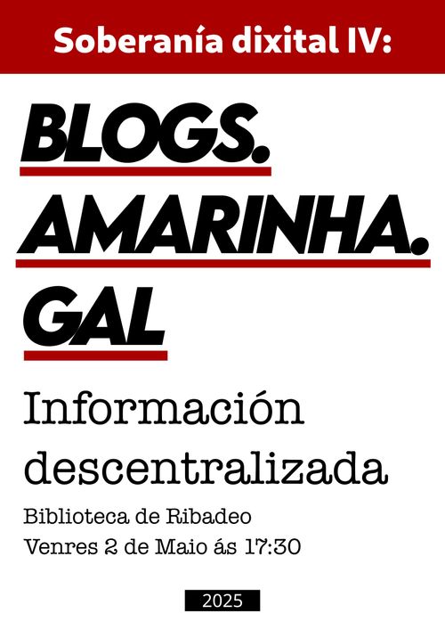 Soberanía Dixital IV: Blogs.Amarinha.gal