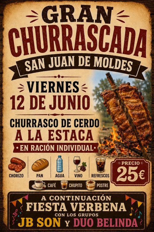 Churrascada en San Xoán de Moldes