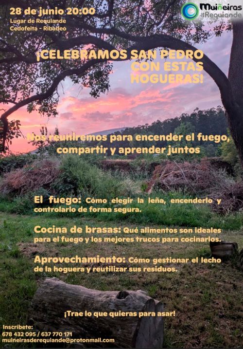 A noite ads fogueiras de San Pedro, en Requiande